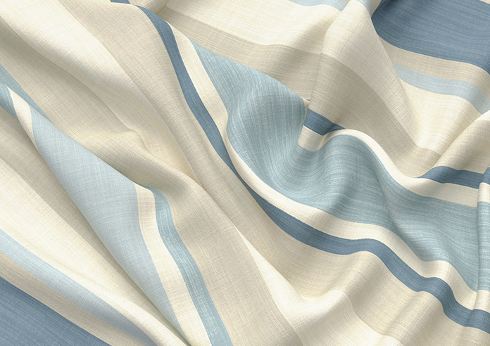 Laura Ashley Awning Stripe, Seaspray - Made to Measure Curtains - Image 4